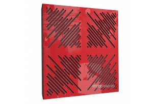 Акустична панель Ecosound 4Diagonals Plastic Red 50 х 50 см 33 мм червона