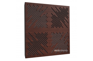 Акустическая панель Ecosound 4Diagonals Wenge 50 х 50 см 33 мм коричневая