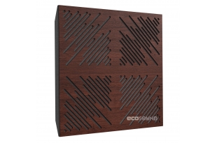 Акустическая панель Ecosound 4Diagonals Wenge 50 х 50 см 53 мм коричневая