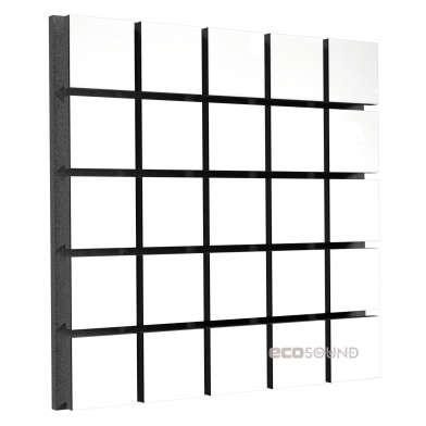 Купить акустическая панель ecosound tetras wood white 50x50см 53мм цвет белый по низкой цене