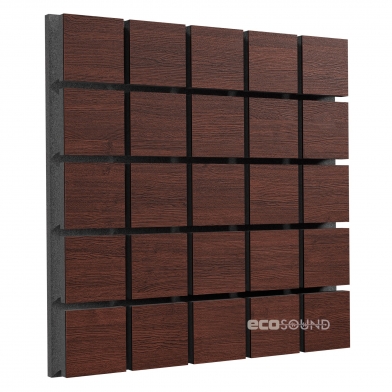 Купить акустическая панель ecosound tetras wood brown 50x50см 53мм цвет коричневый по низкой цене