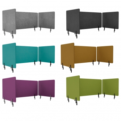 Купить комплект настольныч акустическаих ширм  ecosound felt 1200 х 600 1 шт+ 600х600 2шт light grey  цвет размер в ассортименте по низкой цене
