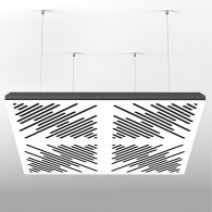 Акустическая подвесная звукопоглощающая панель Ecosound ecowave 500х500мм  50мм Цвет белый