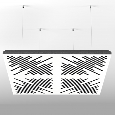 Купить акустическая подвесная звукопоглощающая панель ecosound ecowave 500х500мм  50мм цвет белый по низкой цене