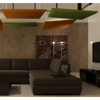 Купить акустическая подвесная звукопоглощающая панель ecosound quadro blue. 50мм 1х1м цвет синий по низкой цене