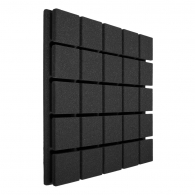 Панель из акустического поролона Ecosound Tetras Black 50x50см, 100мм, цвет чёрный графит
