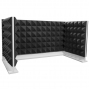 Купить комплект акустических ширм на стол для колл-центров ecosound pyramid grey u-type 120х60 см + 60х60 см серый по низкой цене