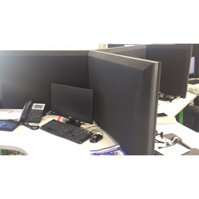 Купить комплект акустических ширм на стол для колл-центров ecosound pyramid orange u-type 120х60 см + 60х60 см оранжевый по низкой цене