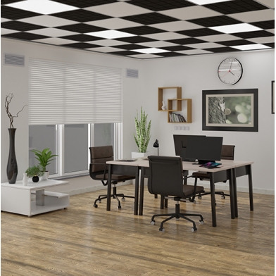 Купить акустическая плита для подвесных потолочных систем  ecosound tetras strong 600х600х50мм grey по низкой цене