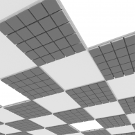 Акустическая плита для подвесных потолочных систем  Ecosound Tetras Strong 600х600х20мм grey