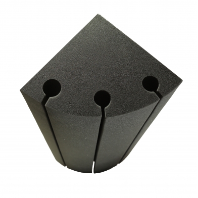 Купить бас ловушка угловая ecosound bass trap sector 500х250х250 цвет черный графит по низкой цене