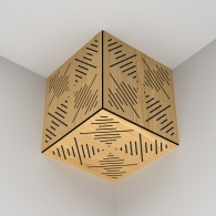 Басовая ловушка КУБ Ecosound Waveform wood 250x250x250 цвет в ассортименте