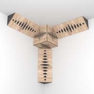 Комплект басовая ловушка Ecosound Diamond spine Bass trap mini wood 500x200x100 3 шт + куб цвет в ассортименте