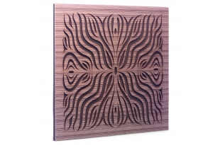 Акустична панель Ecosound Chimera F Venge Contrast 50x50см 33мм Колір коричневий в смужку 