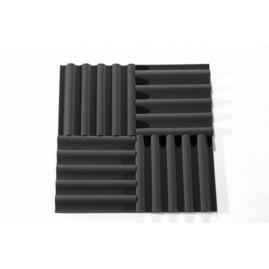 Купить панель из акустического поролона ecosound volna-l 50мм, 50х50см цвет черный графит по низкой цене