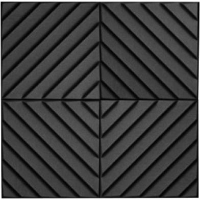 Купить акустическая панель ecosound acoustic wave 50мм, 50х50см цвет черный графит по низкой цене