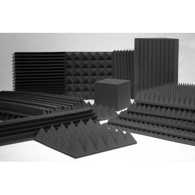 Купить ячеистый поролон волна ecosound толщина 50мм,50х50 см цвет черный графит по низкой цене