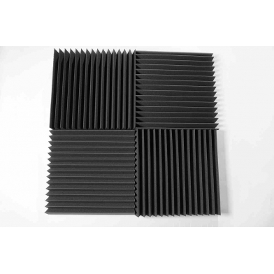 Купить панель из акустического поролона ecosound пила 100 мм 0,6мх0,6м цвет черный графит по низкой цене