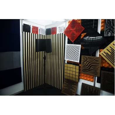 Купить акустическая панель ecosound comb wood sonoma 100x100см 53мм цвет светлый дуб по низкой цене