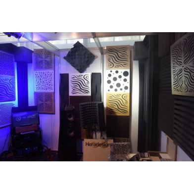 Купить акустическая панель ecosound chimera f ebony&ivory 50x50см 53мм цвет черно-белый по низкой цене