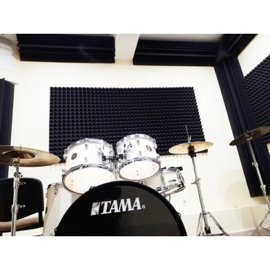 Купить акустический поролон ecosound пирамида 40мм 1мх1м цвет черный графит по низкой цене