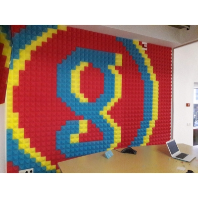 Купить панель из акустического поролона пирамида ecosound pyramid gain orange 70 мм.45х45см цвет оранжевый по низкой цене