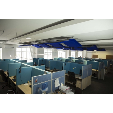 Купить акустическая подвесная звукопоглощающая панель ecosound quadro blue. 50мм 1х1м цвет синий по низкой цене