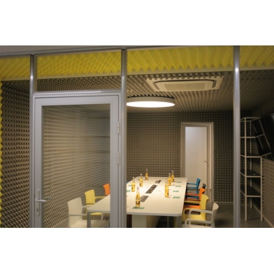 Купить панель из акустического поролона ecosound volna 30мм, 50х50см цвет черный графит по низкой цене