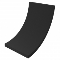 Акустический поролон Ecosound ровный 2х1м 100мм черный графит