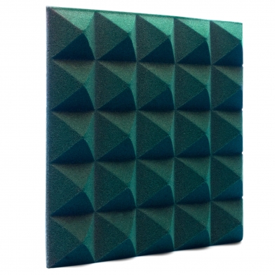 Купить панель из акустического поролона ecosound пирамида pyramid velvet dark green 250х250х25мм цвет темно-зеленый по низкой цене