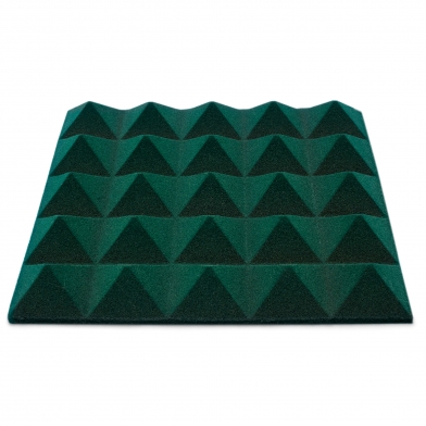 Купить панель из акустического поролона ecosound пирамида pyramid velvet dark green 250х250х25мм цвет темно-зеленый по низкой цене