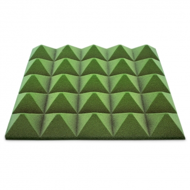 Купить панель из акустического поролона ecosound пирамида pyramid velvet green 250х250х25мм цвет зеленый по низкой цене