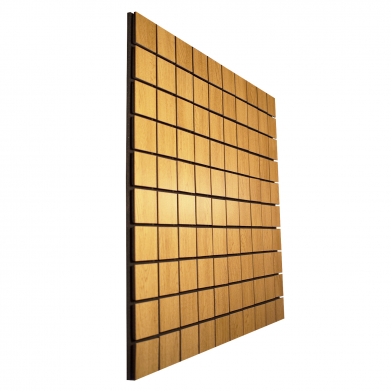 Купить акустическая панель ecosound tetras wood cream 100x100см 30мм цвет светлый дуб по низкой цене