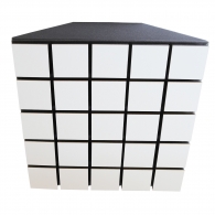 Басовая ловушка Bass trap TETRAS WOOD WHITE 500x500x180 мм цвет белый