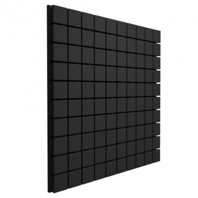 Купить панель из акустического поролона ecosound tetras black 100x100см, 50мм, цвет чёрный графит по низкой цене