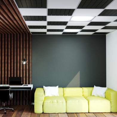 Купить акустическая плита для подвесных потолочных систем  ecosound tetras strong 600х600х50мм grey по низкой цене