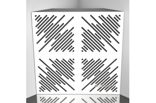 Бас ловушка Ecosound 4Diagonals HDF-White 50 х 50 см 100 мм белая