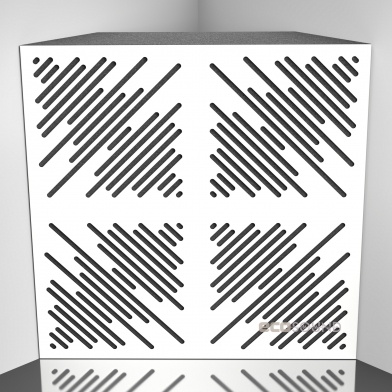 Купить бас ловушка ecosound 4diagonals apple-locarno 50 х 50 см 100 мм коричневая по низкой цене