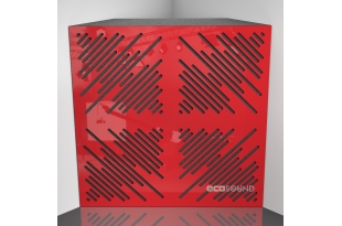 Бас ловушка Ecosound 4Diagonals Plastic Red 50 х 50 см 100 мм красный пластик