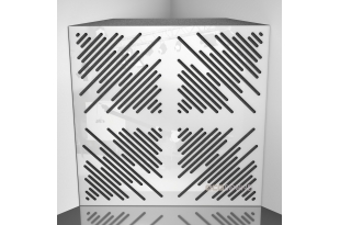 Бас ловушка Ecosound 4Diagonals Plastic White 50 х 50 см 100 мм белый пластик