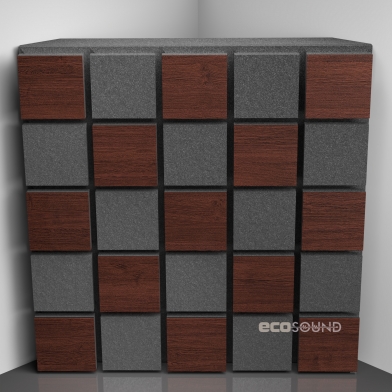 Купить бас ловушка ecosound tetras acoustic wood apple-locarno 50 х 50 см 100 мм коричневая по низкой цене