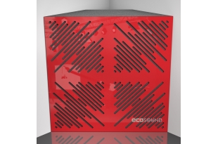 Бас ловушка Ecosound 4Diagonals Plastic Red 50 х 50 см 150 мм красный пластик