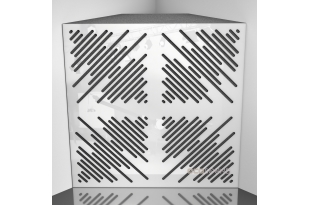 Бас ловушка Ecosound 4Diagonals Plastic White 50 х 50 см 150 мм белый пластик