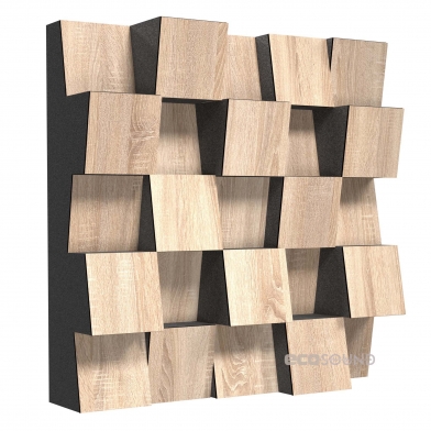 Купить акустический диффузор-рассеиватель ecosound ecodiff hdf-black 50 х 50 см 103 мм черный по низкой цене