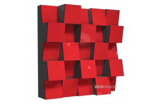 Акустический диффузор-рассеиватель Ecosound EcoDiff Plastic Red 50 х 50 см 103 мм красный пластик