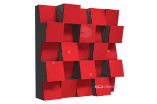 Акустический диффузор-рассеиватель Ecosound EcoDiff Plastic Red 50 х 50 см 153 мм красный пластик