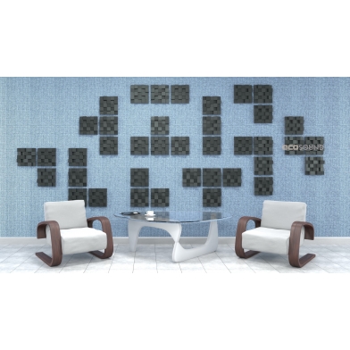 Купить акустический диффузор-рассеиватель ecosound ecodiff sm hdf-black 25 х 25 см 53 мм черный по низкой цене