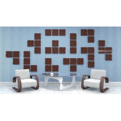Купить акустический диффузор-рассеиватель ecosound ecodiff sm wenge 25 х 25 см 53 мм темно-коричневый по низкой цене