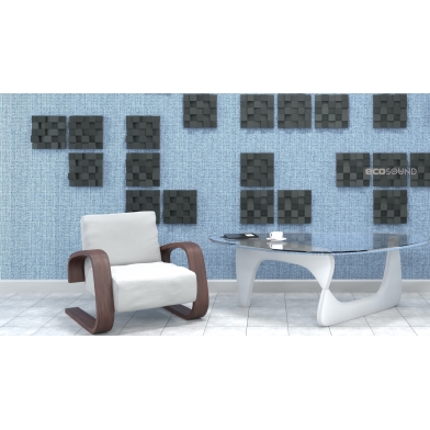 Купить акустический диффузор-рассеиватель ecosound ecodiff sm hdf-black 25 х 25 см 53 мм черный по низкой цене