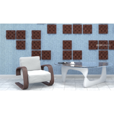 Купить акустический диффузор-рассеиватель ecosound ecodiff sm wenge 25 х 25 см 53 мм темно-коричневый по низкой цене